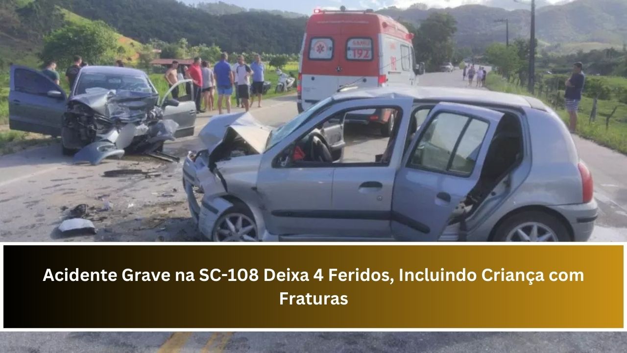 Acidente Grave na SC-108 Deixa 4 Feridos, Incluindo Criança com Fraturas